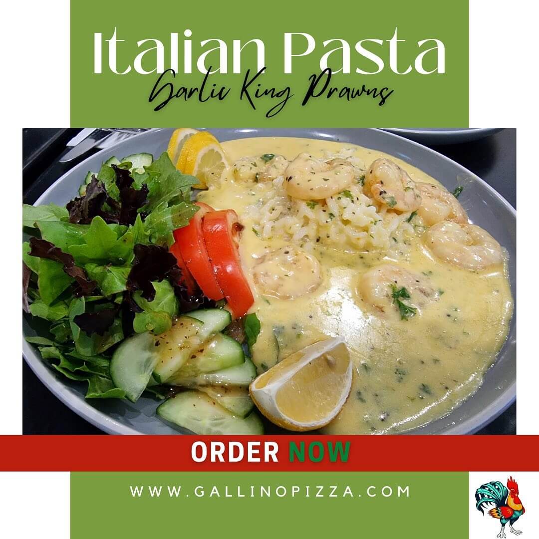 Italian Restaurant Heathwood Gallino Pizza Garlic King Prawns