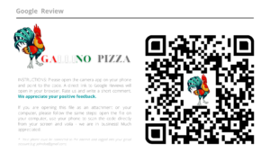 Gallino Pizza Google Review QR Code